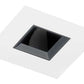 Juno Aculux 3SQAPIN BS WHFM WET Recessed Lighting 3-1/4" Line Voltage, Low Voltage, LED Square Downlight Lensed Pinhole Flush Mount, Black Alzak Reflector, White Trim