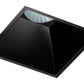 Juno Aculux 3SQD BD FM Recessed Lighting 3-1/4" Line Voltage, Low Voltage, LED Square Downlight Reflector, Black Haze Flush Mount Trim