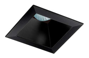 Juno Aculux 3SQD BD SF Recessed Lighting 3-1/4" Line Voltage, Low Voltage, LED Square Downlight Reflector, Black Haze Self Flanged Trim