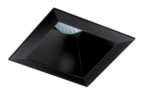 Juno Aculux 3SQD BD SF Recessed Lighting 3-1/4" Line Voltage, Low Voltage, LED Square Downlight Reflector, Black Haze Self Flanged Trim