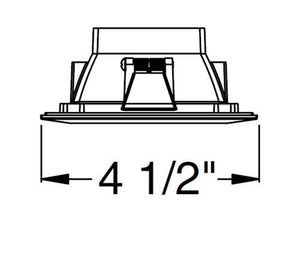 Juno Aculux 3SQD CD SF Recessed Lighting 3-1/4" Line Voltage, Low Voltage, LED Square Downlight Reflector, Haze Self Flanged Trim