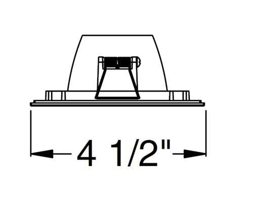 Juno Aculux 3SQD WTD SF WET Recessed Lighting 3-1/4" Line Voltage, Low Voltage, LED Square Downlight Lensed Reflector Self Flanged, Wheat Haze Trim