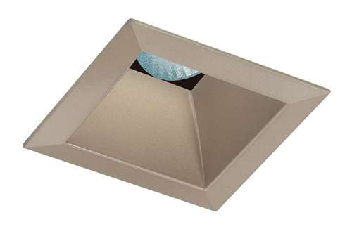 Juno Aculux 3SQDBV BS WHFM Recessed Lighting 3-1/4" Line Voltage, Low Voltage, LED Square Downlight Regressed, 1-1/4" Pinhole Black Alzak Reflector, Flush Mount White Trim