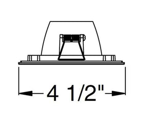 Juno Aculux 3SQDPIN BS BLSF WET Recessed Lighting 3-1/4" Line Voltage, Low Voltage, LED Square Downlight Pinhole, Black Alzak Reflector, Black Trim