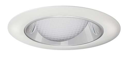Juno Aculux 3WW CS WHR Recessed Lighting 3-1/4" Line Voltage, Low Voltage, LED Downlight Lensed Wall Wash, Clear Alzak Reflector, White Trim