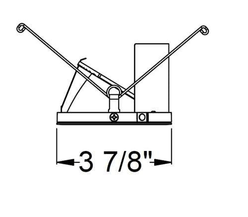 Juno Aculux 3WW W FM Recessed Lighting 3-1/4" Line Voltage, Low Voltage, LED Downlight Lensed Wall Wash, White Cone, Flush Mount Trim