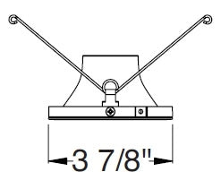 Juno Aculux Recessed Lighting 4017NB-FM 3-1/4" Hyperbolic LED Downlight, Flush Mount Reflector, Black Alzak Finish
