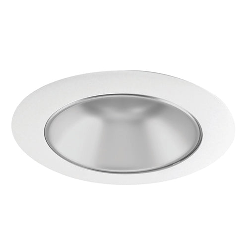 Juno Aculux Recessed Lighting 4017NHZ-WH 3-1/4" Hyperbolic LED Downlight, Haze Alzak Reflector, White Trim Ring