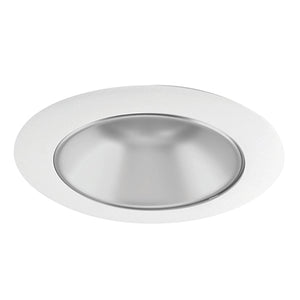 Juno Aculux Recessed Lighting 4017NHZ-WH 3-1/4" Hyperbolic LED Downlight, Haze Alzak Reflector, White Trim Ring
