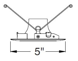 Juno Aculux Recessed Lighting 4017NHZ-WH 3-1/4" Hyperbolic LED Downlight, Haze Alzak Reflector, White Trim Ring