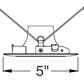 Juno Aculux Recessed Lighting 4017NW-WH 3-1/4" Hyperbolic LED Downlight, White Alzak Reflector, White Trim Ring