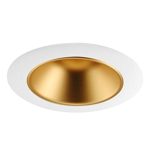 Juno Aculux Recessed Lighting 4017NWHZ-WH 3-1/4" Hyperbolic LED Downlight, Wheat Haze Alzak Reflector, White Trim Ring