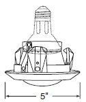 Juno Recessed Lighting 4101-SC (4101 SC) 4" Line Voltage Frosted Glass Dome Lensed Trim, Satin Chrome Trim