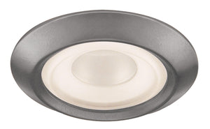 Juno Recessed Lighting 4102-SC (4102 SC) 4" Line Voltage Frosted Regressed Perimeter Glass Lensed Trim, Satin Chrome Trim