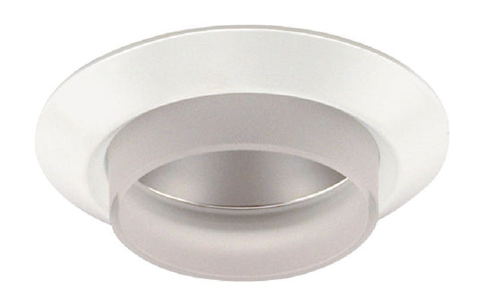 Juno Recessed Lighting 4103FROST-WH (4103 FROSTWH) 4" Line Voltage Frosted Cylinder Glass Trim, White Trim