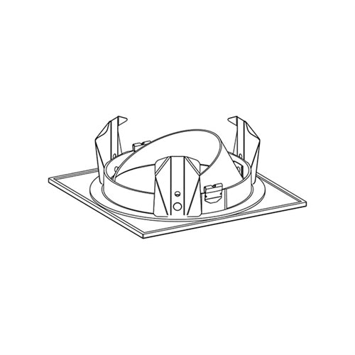Juno Recessed Lighting 41LSQ-WH (41LSQ WH) 4" Adjustable Lens Square Shower Trim, White Trim