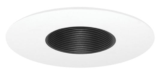 Juno Recessed Lighting 424B-WH (424 BWH) 6" Low Voltage, Line Voltage Pinhole, Adjustable Trim, Black Baffle, White Trim