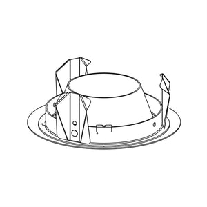 Juno Recessed Lighting 42LPT-SC (42L PTSC) 4" Adjustable Downlight Cone Trim, Pewter Reflector White Trim