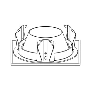 Juno Recessed Lighting 42LSQ-WHZ-WH (42LSQ WHZWH) 4" Adjustable Downlight Square Cone Trim, Wheat Haze Reflector White Trim