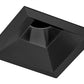 Juno Aculux Recessed Lighting 4302SQ-BL 3-1/4" Line Voltage, Low Voltage, LED Square Downlight Regressed Pinhole, Black Alzak Reflector, Black Trim