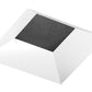 Juno Aculux Recessed Lighting 4302SQ-WH-FM 3-1/4" Line Voltage, Low Voltage, LED Square Downlight Regressed Pinhole Flush Mount, Black Alzak Reflector, White Trim