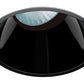 Juno Aculux Recessed Lighting 430NB-FM 3-1/4" Line Voltage, Low Voltage, LED Downlight 20 Degree Angle Cut Lensed, Black Alzak Reflector, Flush Mount Trim