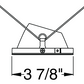 Juno Aculux Recessed Lighting 430NC-FM 3-1/4" Line Voltage, Low Voltage, LED Downlight 20 Degree Angle Cut Lensed, Clear Alzak Reflector, Flush Mount Trim