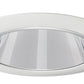 Juno Aculux Recessed Lighting 430NC-WH 3-1/4" Line Voltage, Low Voltage, LED Downlight 20 Degree Angle Cut Lensed, Clear Alzak Reflector, White Trim