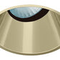 Juno Aculux Recessed Lighting 430NG-FM 3-1/4" Line Voltage, Low Voltage, LED Downlight 20 Degree Angle Cut Lensed, Gold Alzak Reflector, Flush Mount Trim