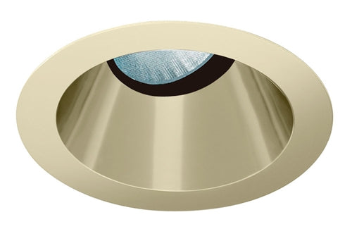 Juno Aculux Recessed Lighting 430NG-SF 3-1/4" Line Voltage, Low Voltage, LED Downlight 20 Degree Angle Cut Lensed, Gold Alzak Reflector, Self Flanged Trim