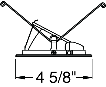 Juno Aculux Recessed Lighting 431NHZ-SFWH (3AC CD WHSF WET) 3-1/4" Line Voltage, Low Voltage, LED Downlight Angle Cut Lensed, Haze Alzak Reflector, Self Flanged Trim