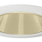 Juno Aculux Recessed Lighting 432NG-WH 3-1/4 Line Voltage, Low Voltage, LED Downlight Lensed, Gold Alzak Reflector, White Trim