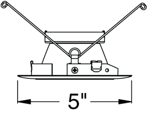 Juno Aculux Recessed Lighting 432NG-WH 3-1/4 Line Voltage, Low Voltage, LED Downlight Lensed, Gold Alzak Reflector, White Trim