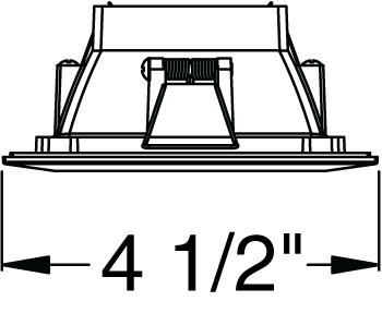 Juno Aculux Recessed Lighting 432SQHZ-SF 3-1/4" Line Voltage, Low Voltage, LED Square Downlight Lensed Reflector Self Flanged, Haze Trim