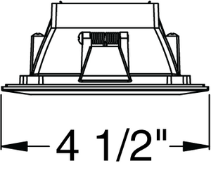 Juno Aculux Recessed Lighting 432SQHZ-SF 3-1/4" Line Voltage, Low Voltage, LED Square Downlight Lensed Reflector Self Flanged, Haze Trim