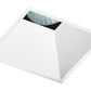Juno Aculux Recessed Lighting 432SQW-FM 3-1/4" Line Voltage, Low Voltage, LED Square Downlight Lensed Reflector Flush Mount, White Trim
