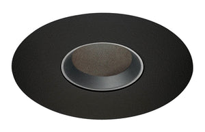 Juno Aculux Recessed Lighting 4331N-BL-FM 3-1/4" Adjustable Lensed Pinhole Flush Mount, Line Voltage, Low Voltage, LED, Black Alzak Reflector, Black Trim