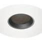 Juno Aculux Recessed Lighting 4331N-WH-FM 3-1/4" Adjustable Lensed Pinhole Flush Mount, Line Voltage, Low Voltage, LED, Black Alzak Reflector, White Trim