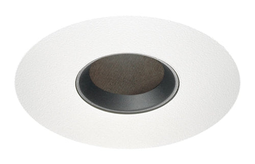 Juno Aculux Recessed Lighting 4331N-WH-FM 3-1/4" Adjustable Lensed Pinhole Flush Mount, Line Voltage, Low Voltage, LED, Black Alzak Reflector, White Trim