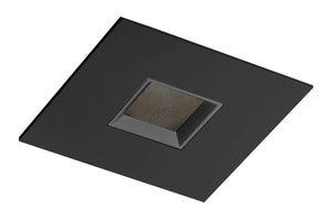 Juno Aculux Recessed Lighting 4331SQ-BL 3-1/4" Line Voltage, Low Voltage, LED Square Downlight Lensed Pinhole, Black Alzak Reflector, Black Trim