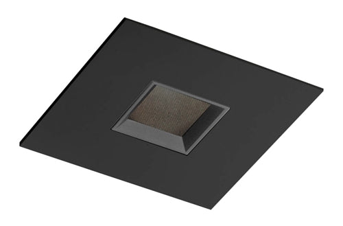 Juno Aculux Recessed Lighting 4331SQ-BL 3-1/4" Line Voltage, Low Voltage, LED Square Downlight Lensed Pinhole, Black Alzak Reflector, Black Trim