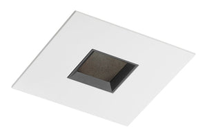Juno Aculux Recessed Lighting 4331SQ-WH 3-1/4" Line Voltage, Low Voltage, LED Square Downlight Lensed Pinhole, Black Alzak Reflector, White Trim