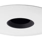 Juno Aculux Recessed Lighting 4332N-WH 3-1/4" Lensed Pinhole Line Voltage, Low Voltage, LED, Black Alzak Reflector, White Trim