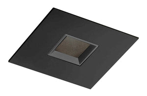 Juno Aculux Recessed Lighting 4332SQ-BL 3-1/4" Line Voltage, Low Voltage, LED Square Downlight Pinhole, Black Alzak Reflector, Black Trim