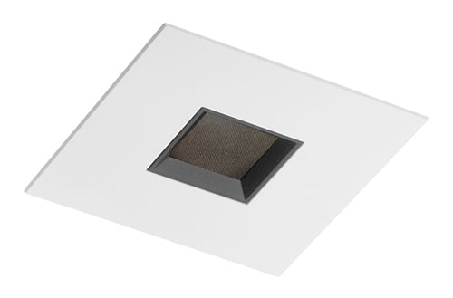 Juno Aculux Recessed Lighting 4332SQ-WH 3-1/4" Line Voltage, Low Voltage, LED Square Downlight Pinhole, Black Alzak Reflector, White Trim