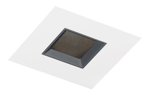 Juno Aculux Recessed Lighting 4332SQ-WH-FM 3-1/4" Line Voltage, Low Voltage, LED Square Downlight Pinhole Flush Mount, Black Alzak Reflector, White Trim