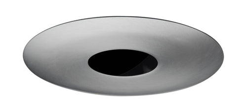 Juno Aculux Recessed Lighting 4335N-SC 3-1/4" Line Voltage, Low Voltage, LED Adjustable Pinhole Black Alzak Reflector, Satin Chrome Trim