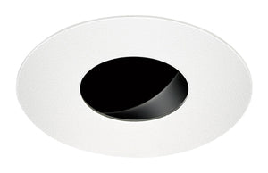 Juno Aculux Recessed Lighting 4335N-WH-FM 3-1/4" Line Voltage, Low Voltage, LED Adjustable Flush Mount Pinhole Black Alzak Reflector, White Trim