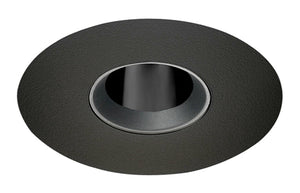Juno Aculux Recessed Lighting 4337N-BL-FM (3DPIN BS BLFM) 3-1/4 Low Voltage, LED Pinhole Flush Mount, Black Alzak Reflector, Black Trim