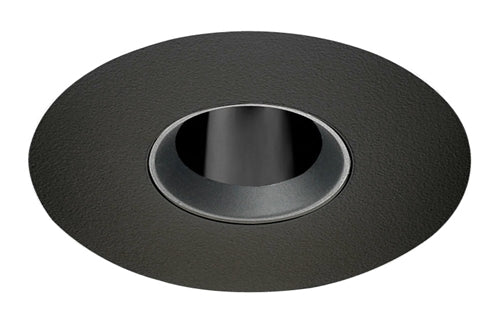 Juno Aculux Recessed Lighting 4337N-BL-FM (3DPIN BS BLFM) 3-1/4 Low Voltage, LED Pinhole Flush Mount, Black Alzak Reflector, Black Trim